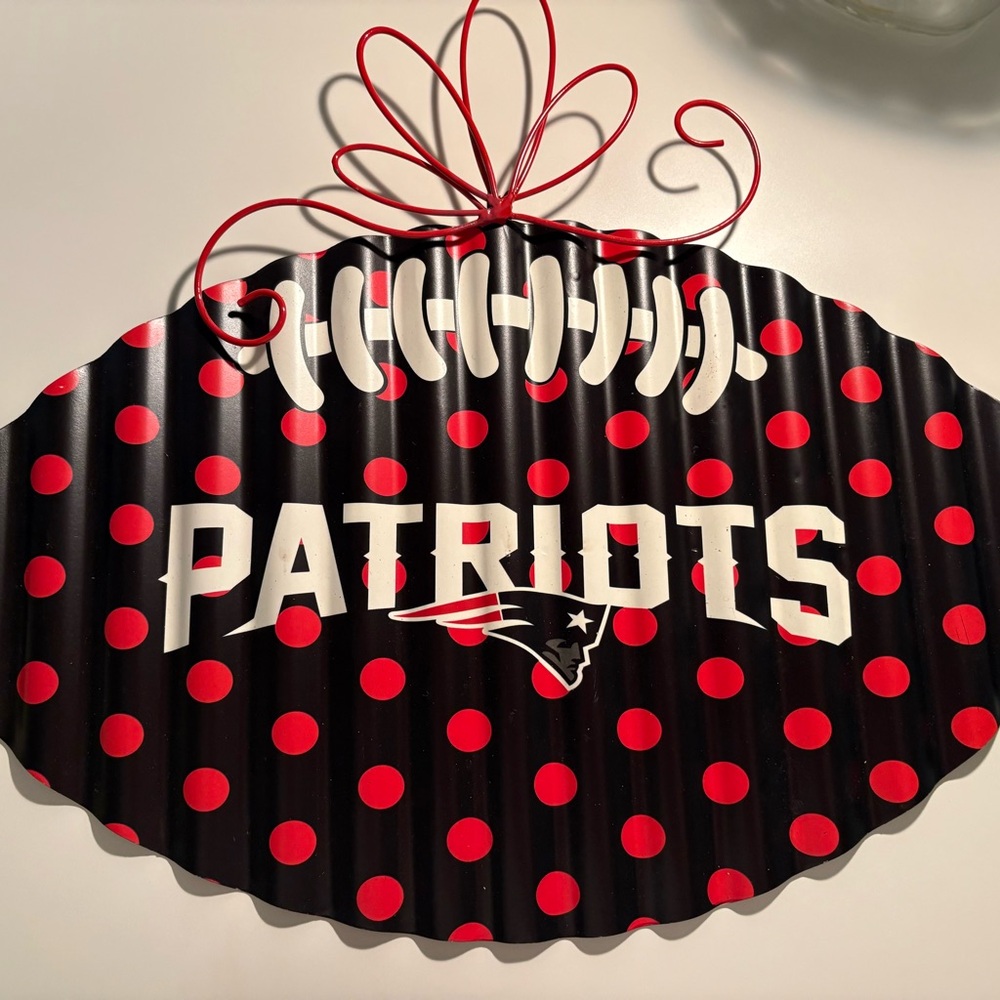 New England Patriots Polka Dot Football Wall Decor